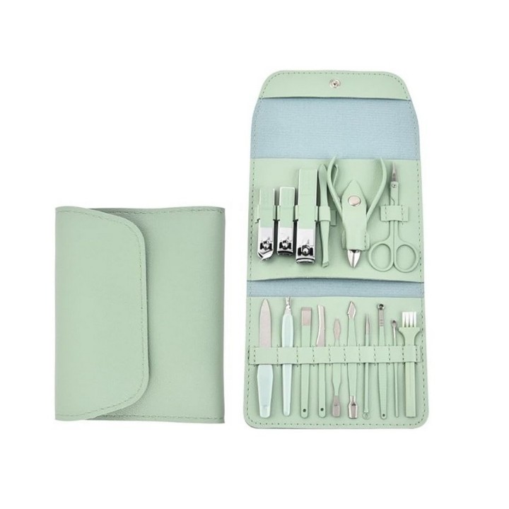 Estuche Set Manicure Pedicure Kit Cortauñas 16 Piezas