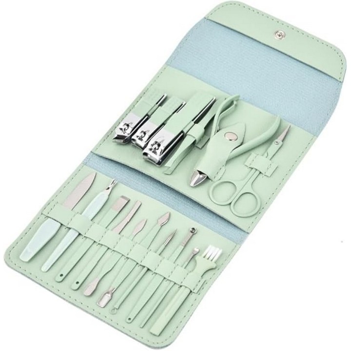 Estuche Set Manicure Pedicure Kit Cortauñas 16 Piezas