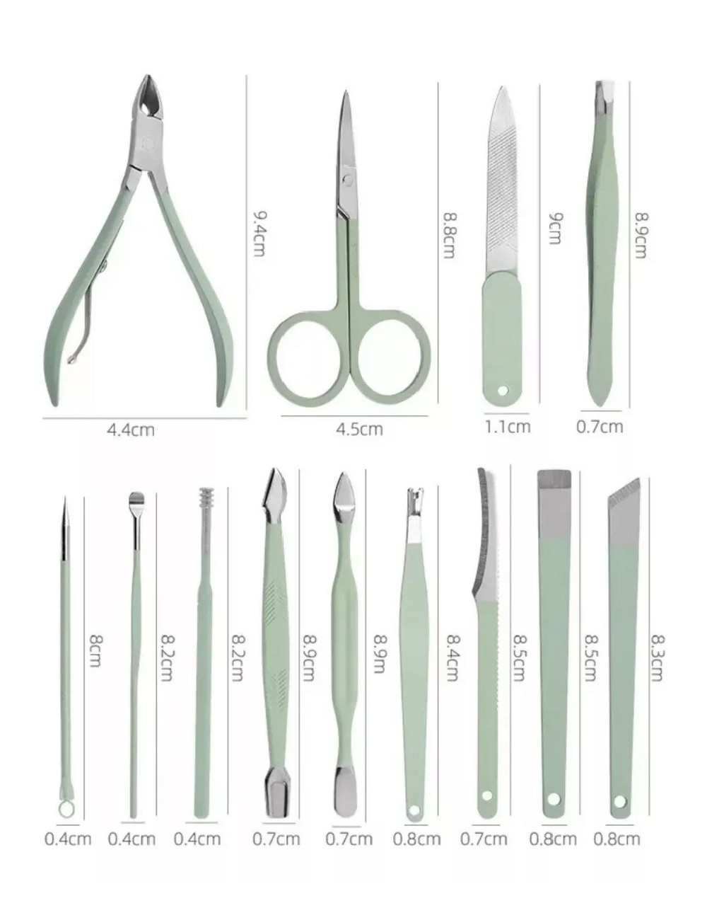 Estuche Set Manicure Pedicure Kit Cortauñas 16 Piezas