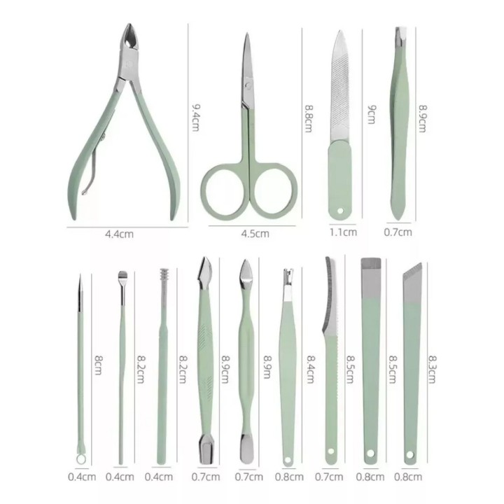 Estuche Set Manicure Pedicure Kit Cortauñas 16 Piezas