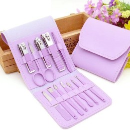 Estuche Set Manicure Pedicure Kit Cortauñas 12 Piezas