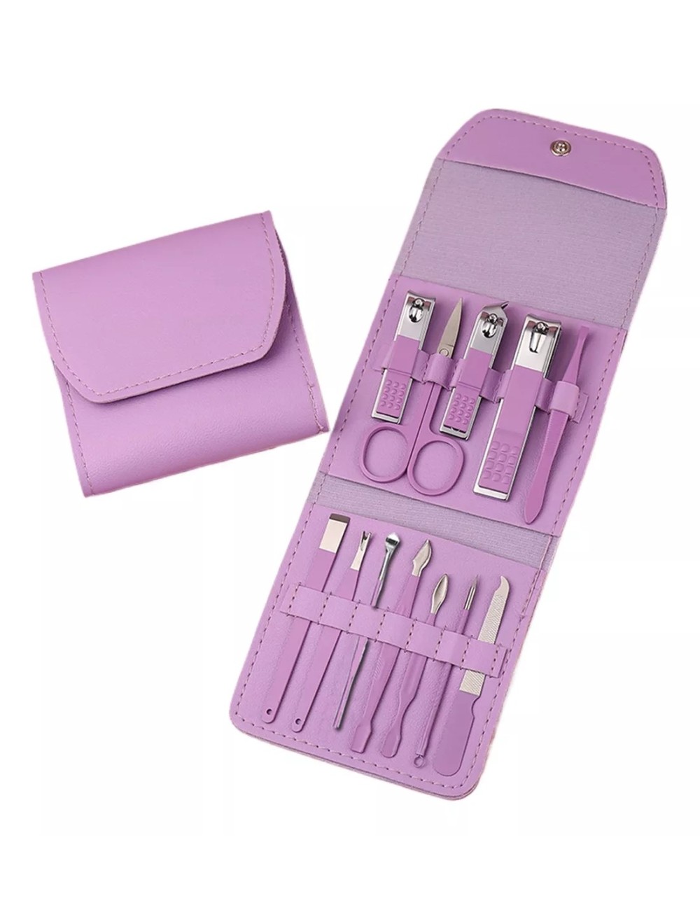Estuche Set Manicure Pedicure Kit Cortauñas 12 Piezas