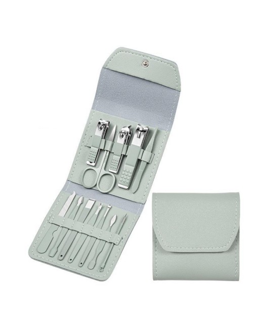 Estuche Set Manicure Pedicure Kit Cortauñas 12 Piezas