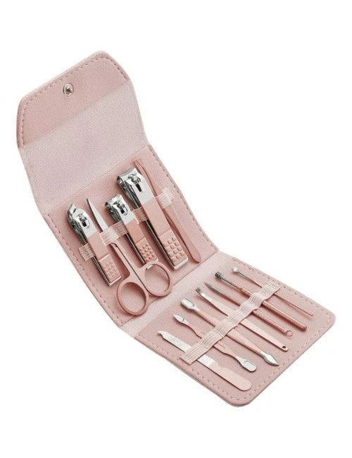 Estuche Set Manicure Pedicure Kit Cortauñas 12 Piezas