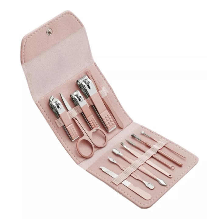 Estuche Set Manicure Pedicure Kit Cortauñas 12 Piezas