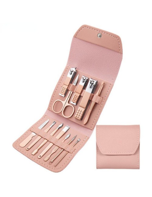 Estuche Set Manicure Pedicure Kit Cortauñas 12 Piezas