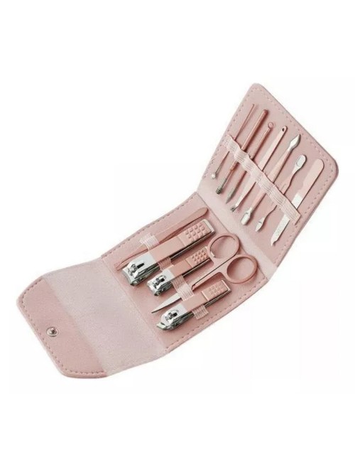 Estuche Set Manicure Pedicure Kit Cortauñas 12 Piezas