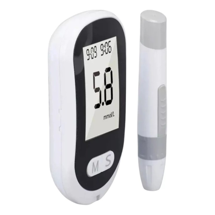 Kit Glucómetro Diabetes + 50 Tiras De Prueba + 50 Agujas