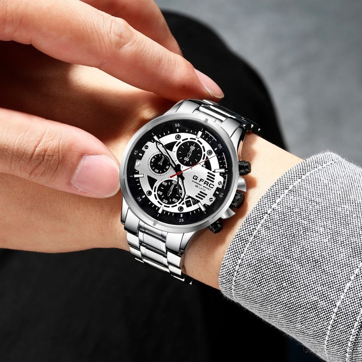 Reloj G-force H4230g Cronografo Funcional Acero + Estuche