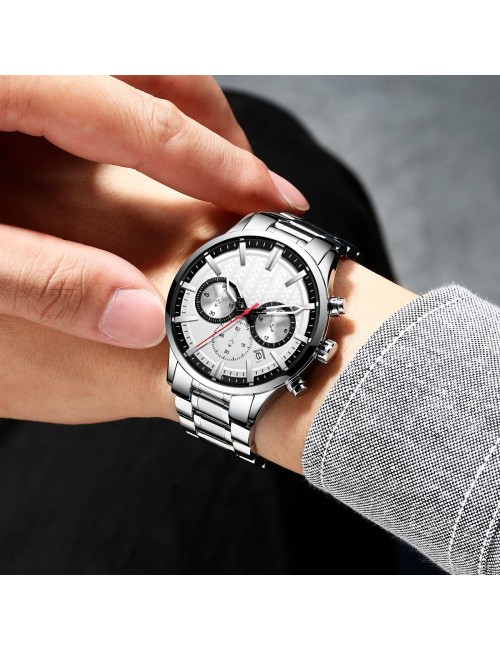 Reloj G-force H4239g Cronografo Funcional Acero + Estuche