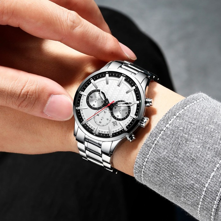 Reloj G-force H4239g Cronografo Funcional Acero + Estuche