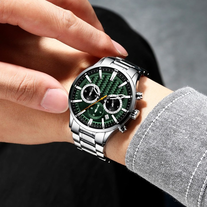 Reloj G-force H4239g Cronografo Funcional Acero + Estuche