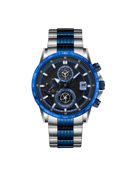Reloj G-force Gf8033 Cronografo Funcional Acero + Estuche