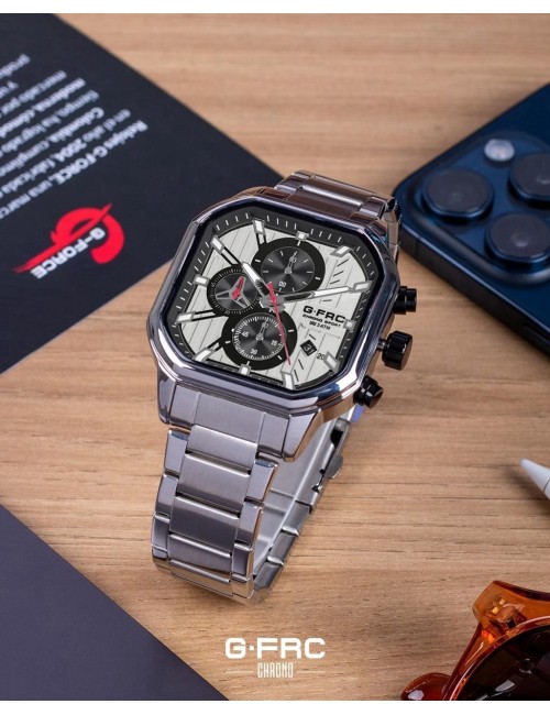 Reloj G-force H4233g Cuadrado Cronografo Funcional + Estuche
