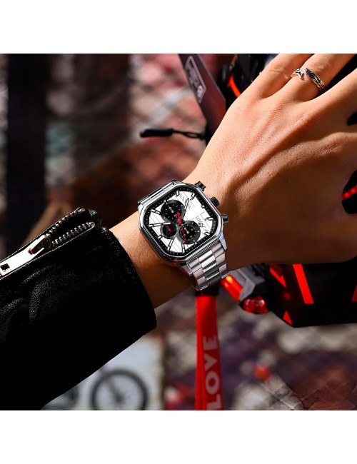 Reloj G-force H4233g Cuadrado Cronografo Funcional + Estuche