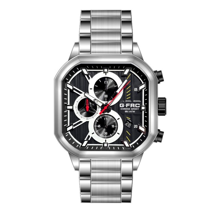 Reloj G-force H4233g Cuadrado Cronografo Funcional + Estuche