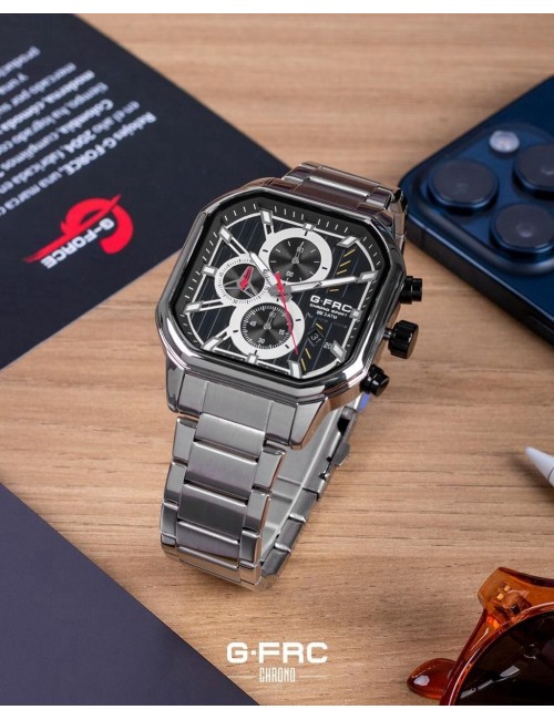 Reloj G-force H4233g Cuadrado Cronografo Funcional + Estuche