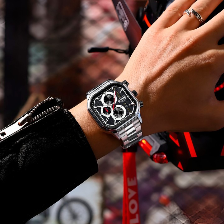 Reloj G-force H4233g Cuadrado Cronografo Funcional + Estuche