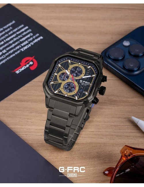 Reloj G-force H4233g Cuadrado Cronografo Funcional + Estuche