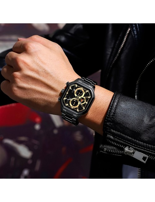 Reloj G-force H4233g Cuadrado Cronografo Funcional + Estuche