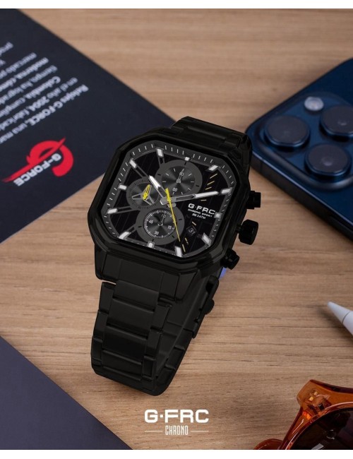 Reloj G-force H4233g Cuadrado Cronografo Funcional + Estuche