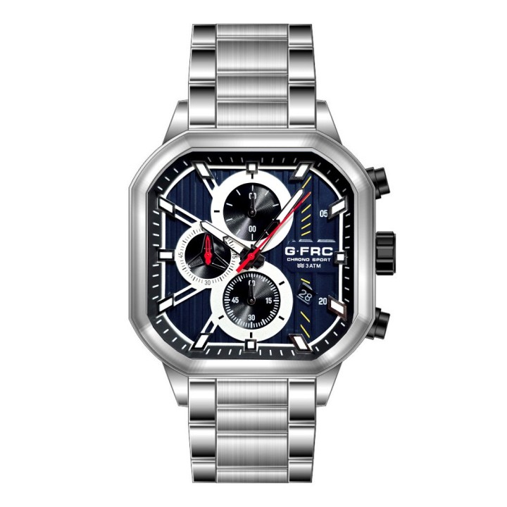 Reloj G-force H4233g Cuadrado Cronografo Funcional + Estuche