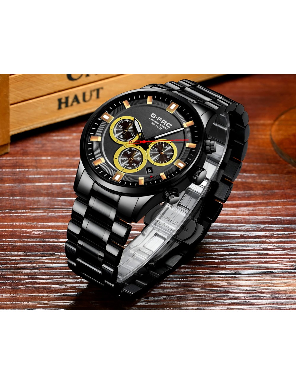 Reloj G-force H4235g Cronografo Funcional Acero + Estuche