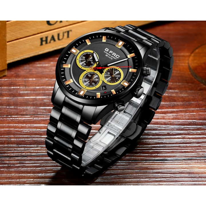 Reloj G-force H4235g Cronografo Funcional Acero + Estuche