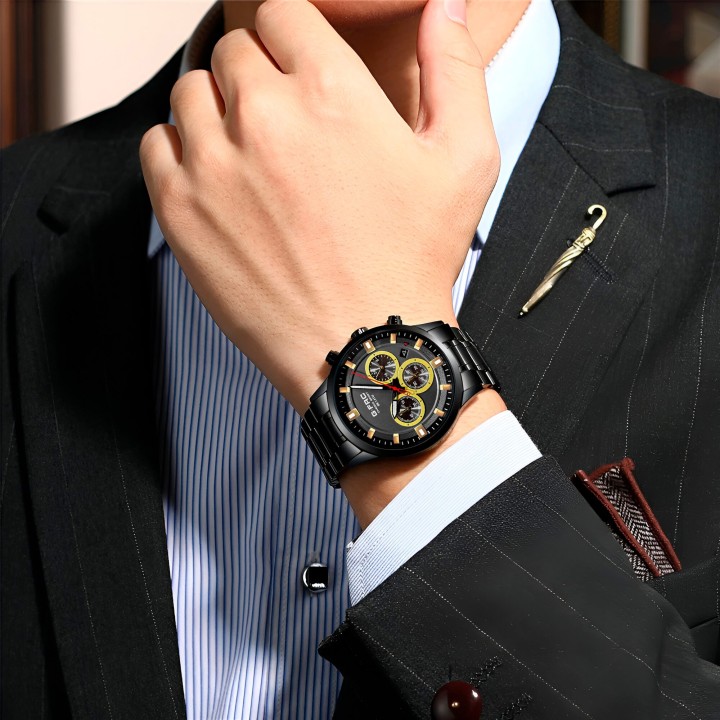 Reloj G-force H4235g Cronografo Funcional Acero + Estuche