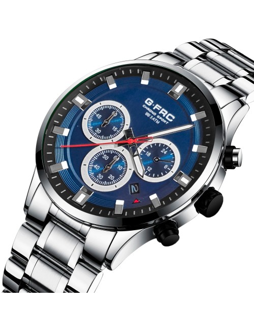 Reloj G-force H4235g Cronografo Funcional Acero + Estuche