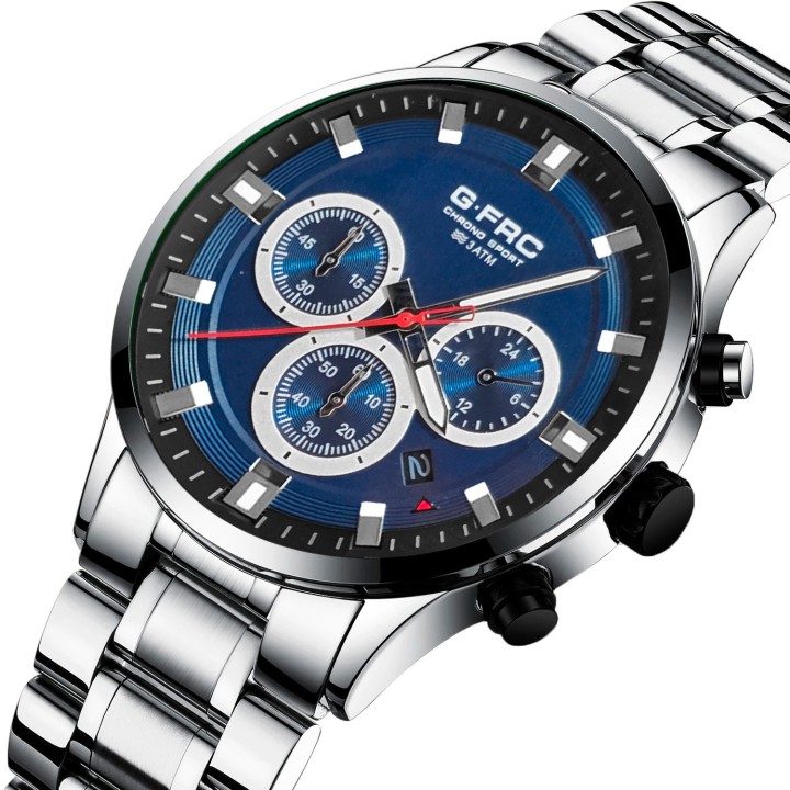 Reloj G-force H4235g Cronografo Funcional Acero + Estuche