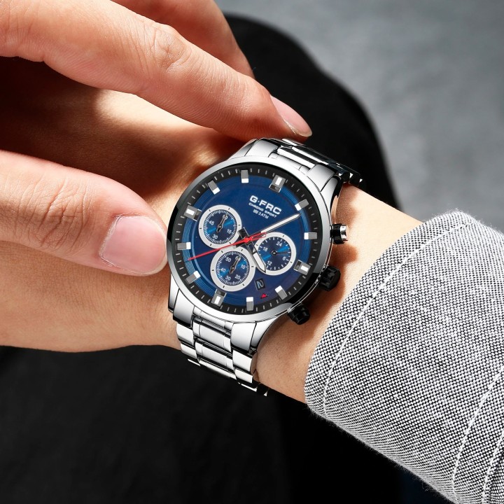 Reloj G-force H4235g Cronografo Funcional Acero + Estuche