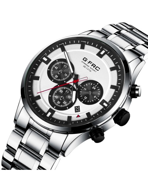 Reloj G-force H4235g Cronografo Funcional Acero + Estuche