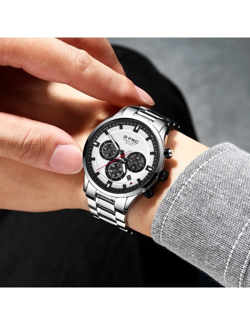 Reloj G-force H4235g Cronografo Funcional Acero + Estuche