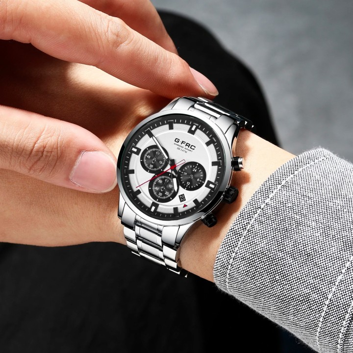 Reloj G-force H4235g Cronografo Funcional Acero + Estuche