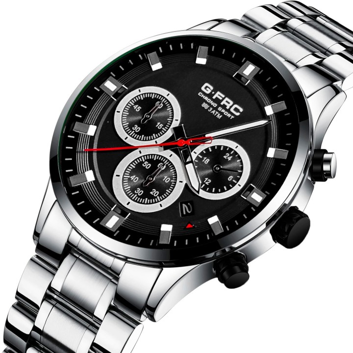 Reloj G-force H4235g Cronografo Funcional Acero + Estuche
