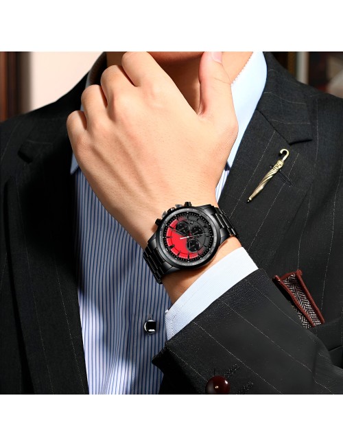 Reloj G-force H4231g Cronografo Funcional Acero + Estuche