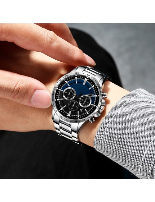 Reloj G-force H4231g Cronografo Funcional Acero + Estuche