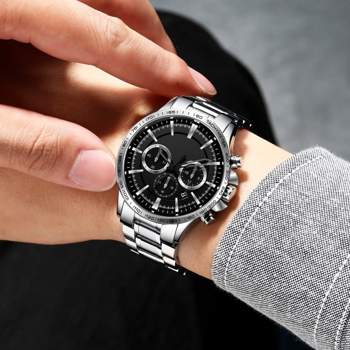 Reloj G-force H4231g Cronografo Funcional Acero + Estuche