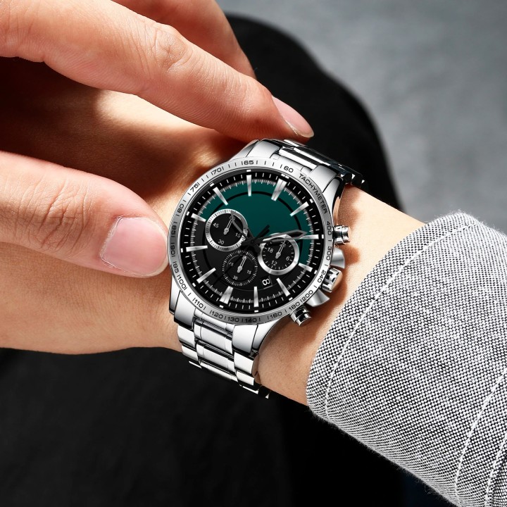Reloj G-force H4231g Cronografo Funcional Acero + Estuche