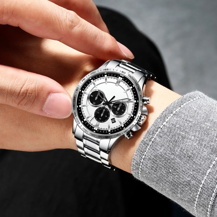 Reloj G-force H4231g Cronografo Funcional Acero + Estuche