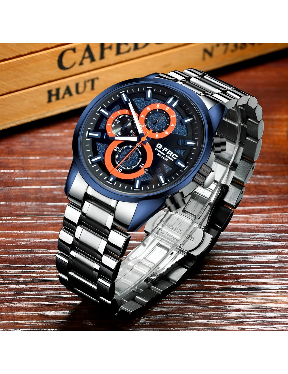 Reloj G-force H4237g Cronografo Funcional Acero + Estuche