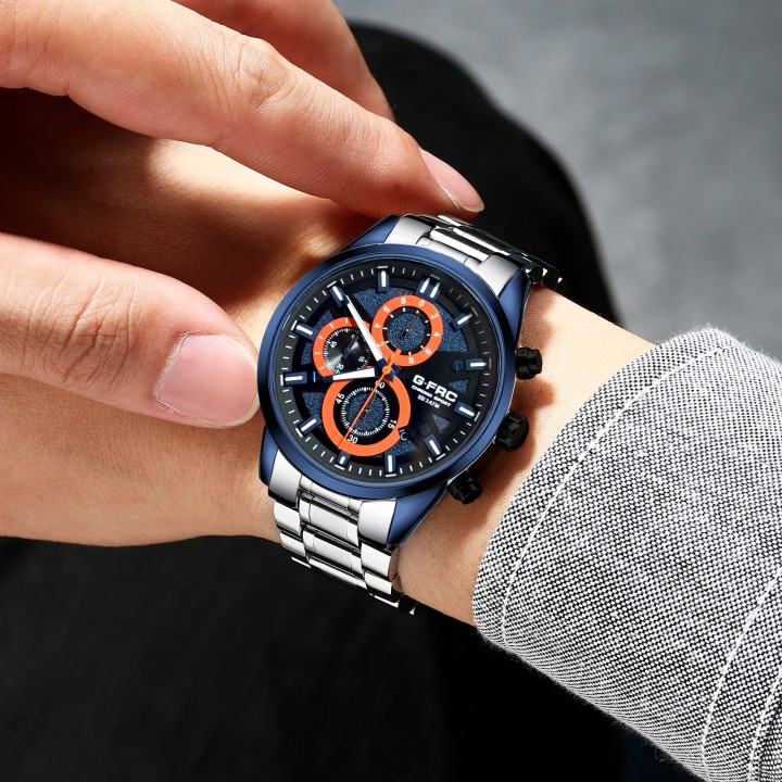 Reloj G-force H4237g Cronografo Funcional Acero + Estuche