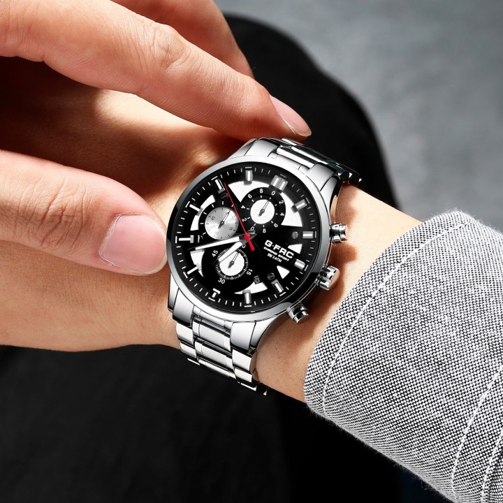 Reloj G-force H4237g Cronografo Funcional Acero + Estuche