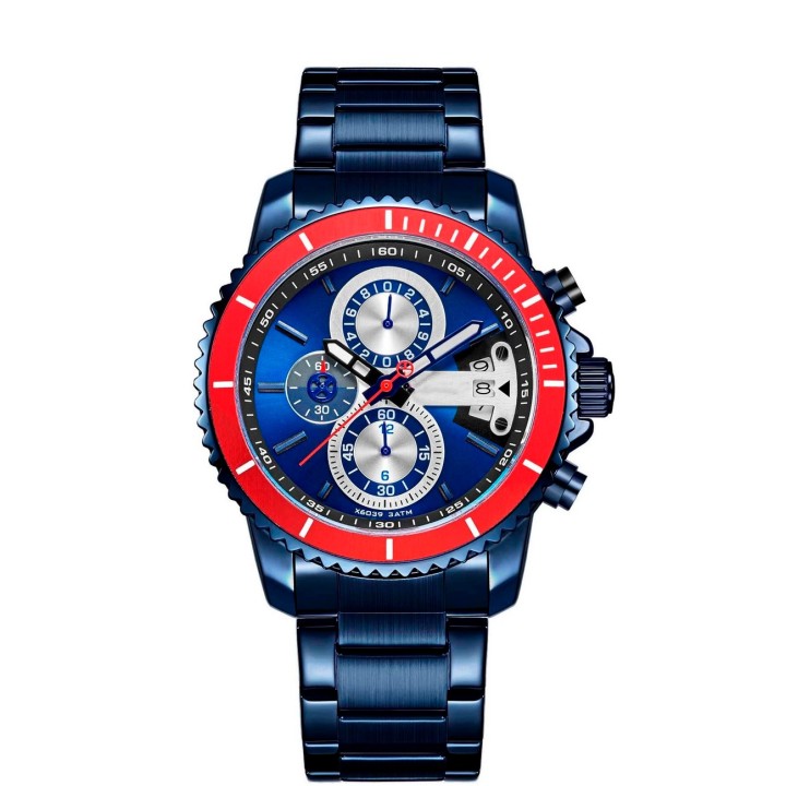 Reloj G-force H3843g Cronografo Funcional Acero + Estuche