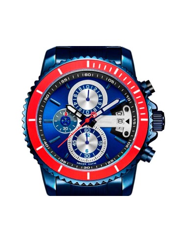 Reloj G-force H3843g Cronografo Funcional Acero + Estuche