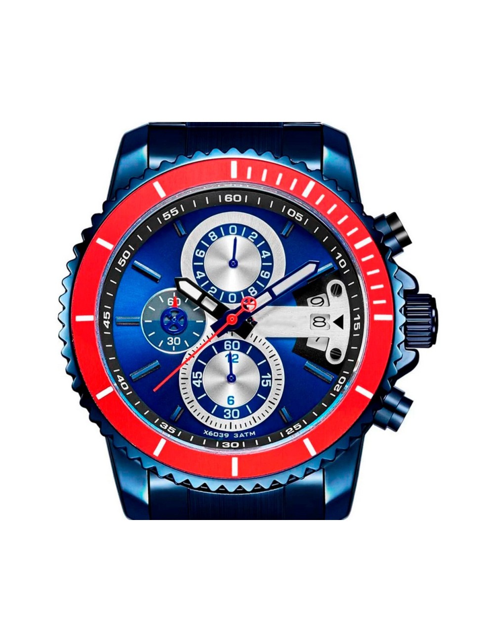 Reloj G-force H3843g Cronografo Funcional Acero + Estuche