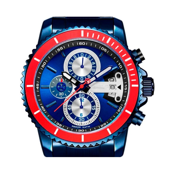Reloj G-force H3843g Cronografo Funcional Acero + Estuche