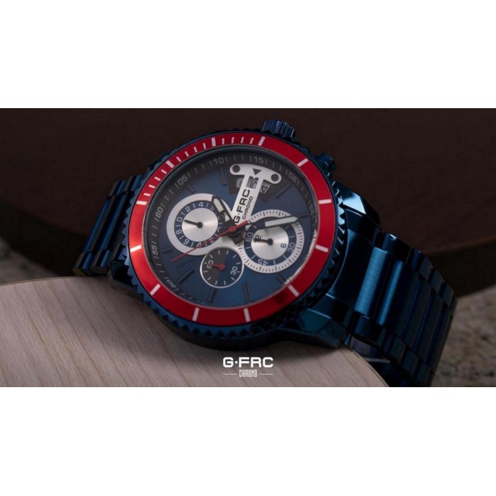 Reloj G-force H3843g Cronografo Funcional Acero + Estuche