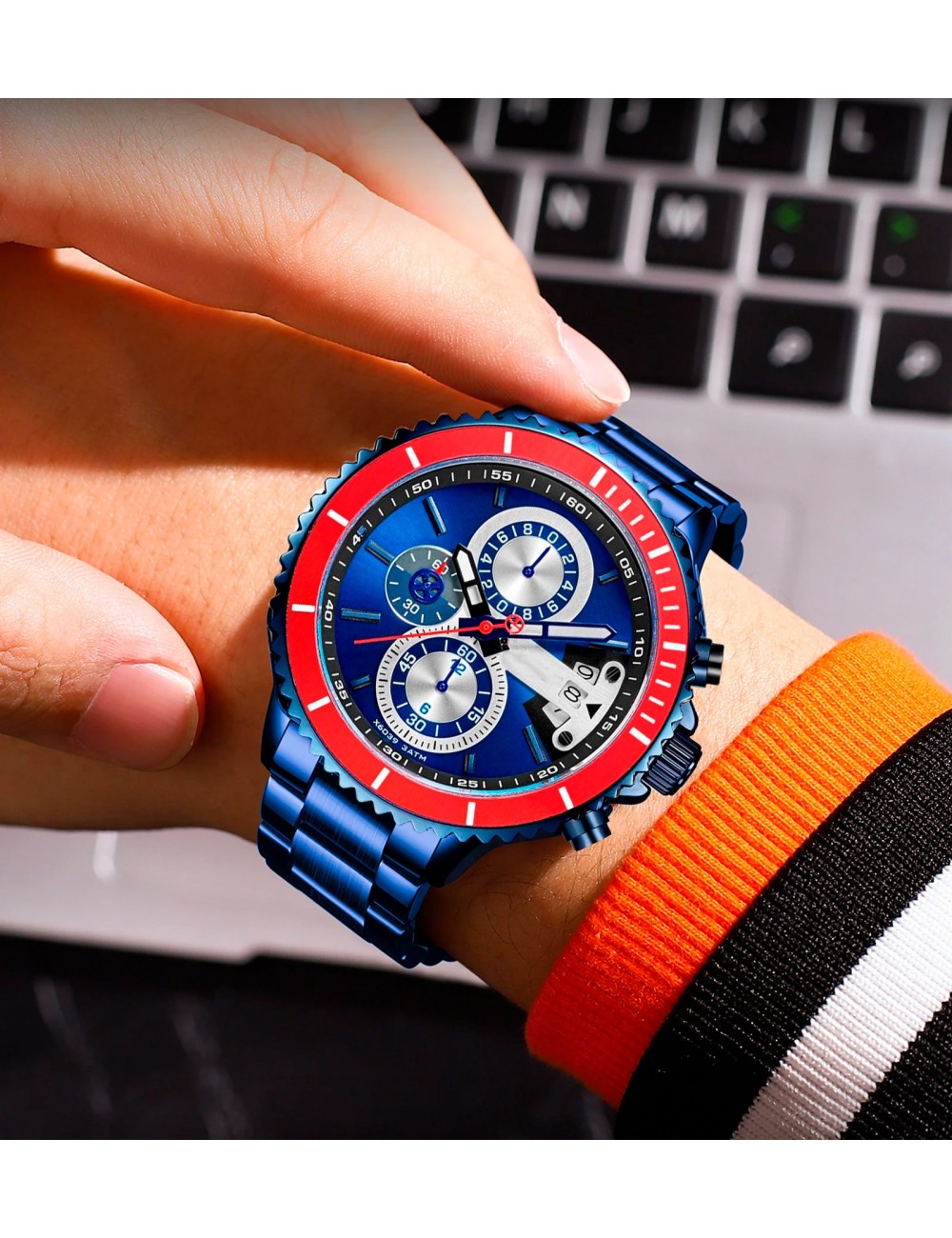 Reloj G-force H3843g Cronografo Funcional Acero + Estuche